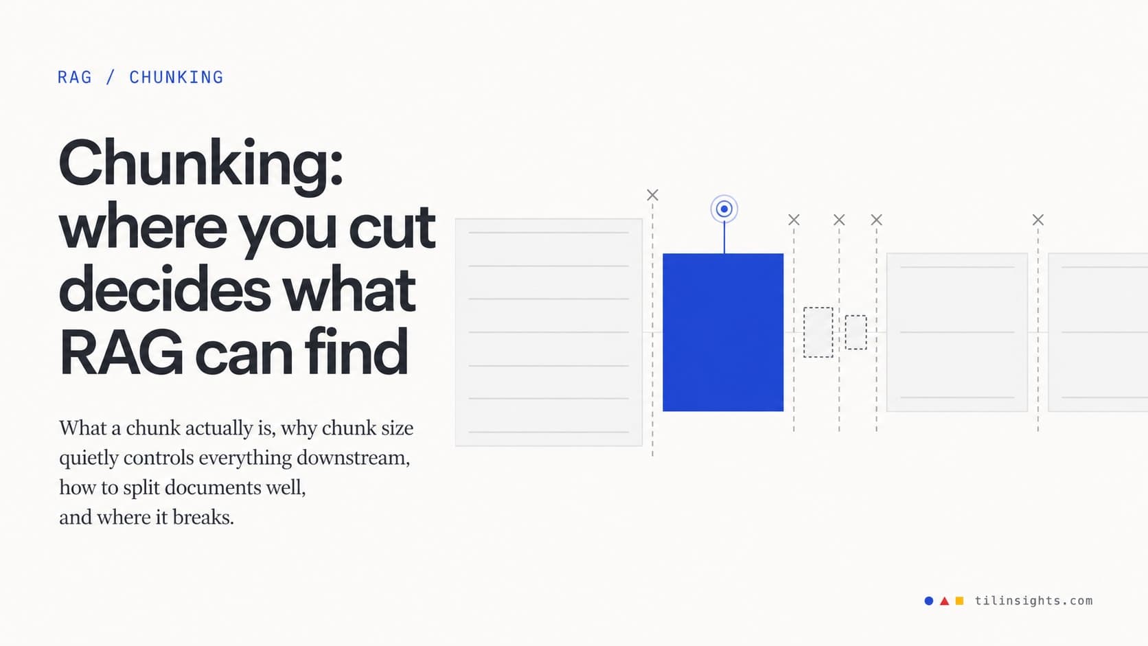 Chunking: where you cut decides what RAG can find